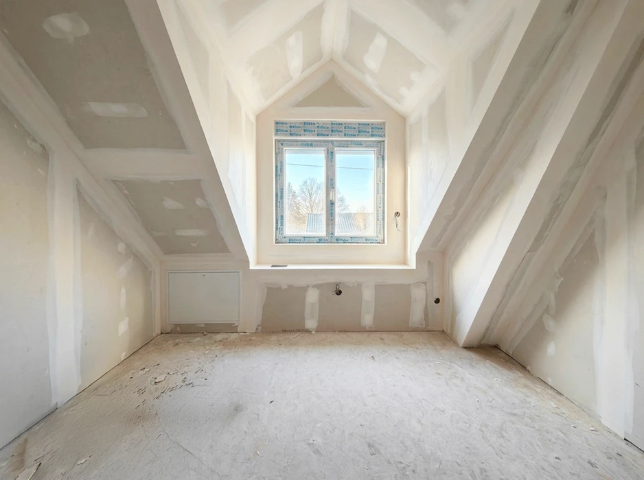 Intérieur d'un bâtiment en cours de construction