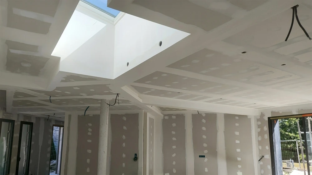 Pièce en cours de construction, vue intérieure